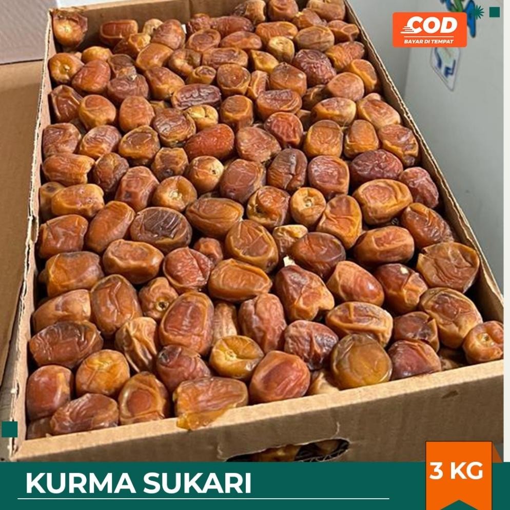 

Tersedia Promo!! Kurma Sukari Basah Dus 3 Kg Grade A Premium / Kurma Raja Sukkari / Kurma Sukari 3Kg