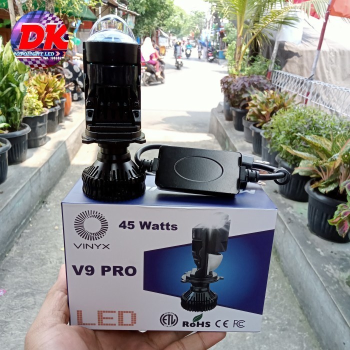 Ready Lampu Headlamp projector mini lens H4 V9 vinyx pro cut off flat
