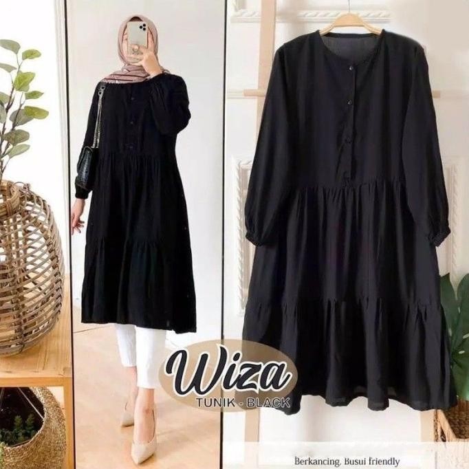 Tunik Putih Murah Remaja Wanita Kekinian Baju Kerja Polos Wiza Atasan