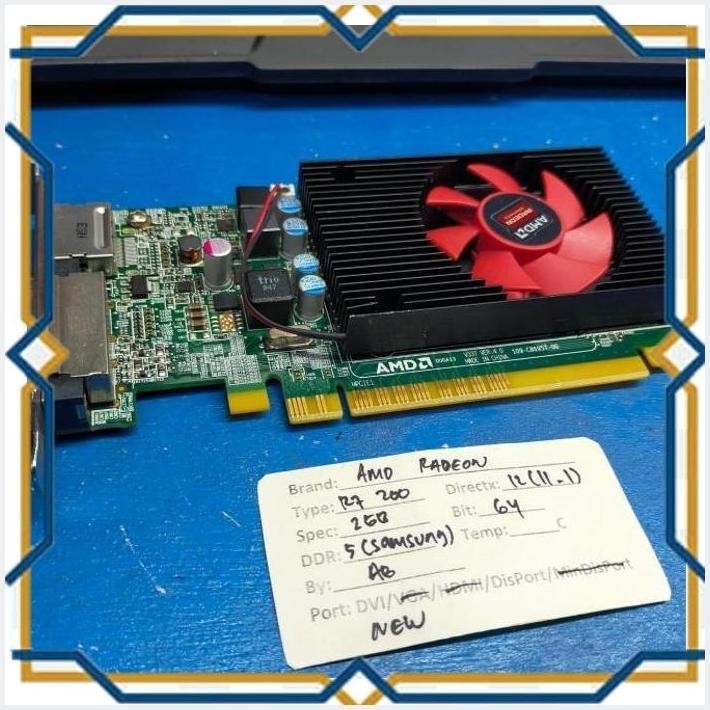 [Abz] Vga Amd Radeon R7 200 2Gb Ddr5 64Bit Dvi Display Port Oke Bergaransi