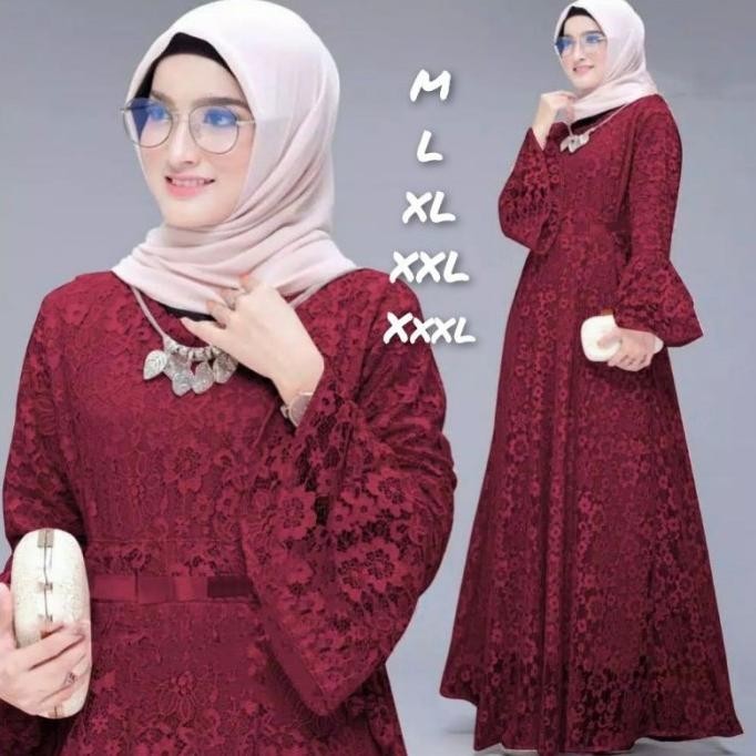 Maxi Yunita/Gamis Brukat/Gamis Seragam Acara/Maxi