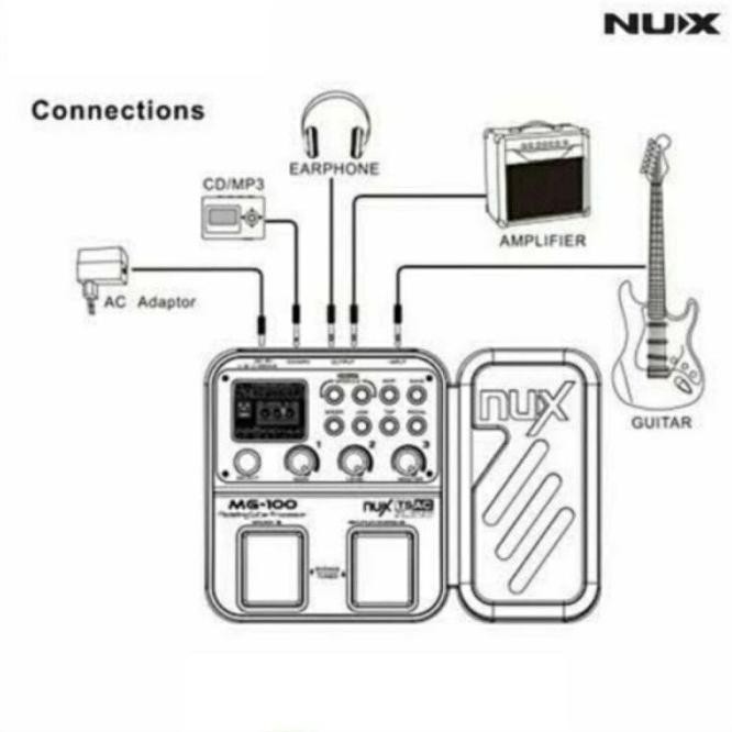 Efek Gitar Guitar Akustik Nux Mg-100 Original Effect Gitar Nux Mg100