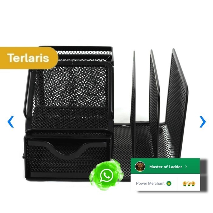 

Organizer Alat Tulis 16.5x14.5x11 Cm - Hitam