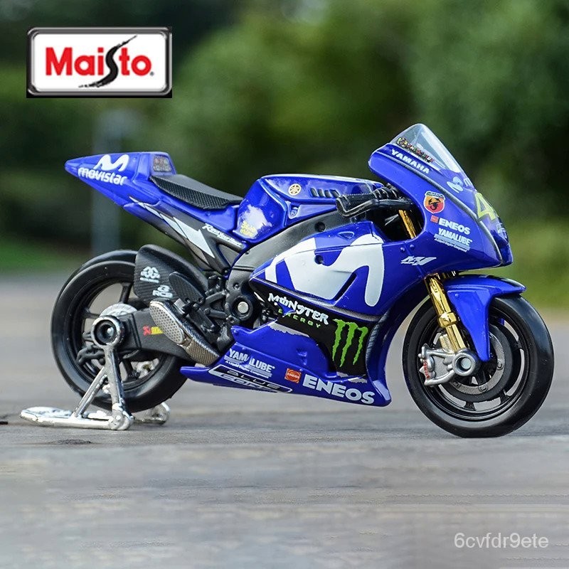 Maisto 1:18 2023 Yamaha 46 25 YZR-M1 Kejuaraan Dunia 2023 Rossi Asli Simulasi Paduan Mainan Model Se