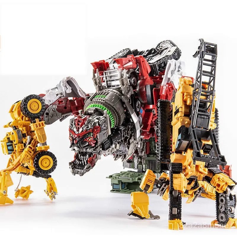 AOYI Mainan SS Devastator TF5 Overload Logam Gulungan Putar 8 IN 1 Kendaraan Bonecrher Defoation Fig