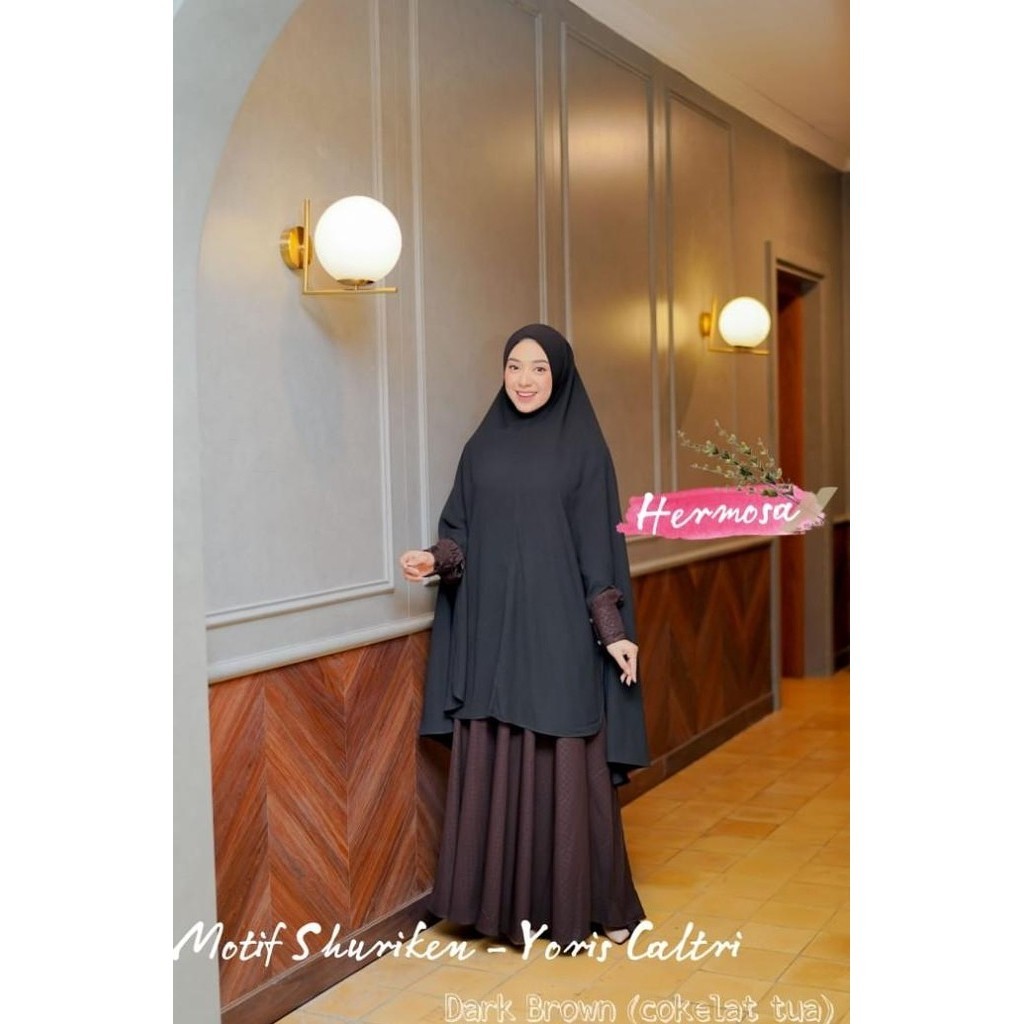 Gamis Wanita Coklat/Pakaian Wanita Gamis Cokelat/Gamis Coklat Murah