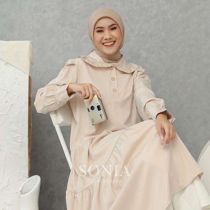 Ivory Korean Tunik B1010125 - Sonia / Tunik Wanita Katun Korea Ruffle
