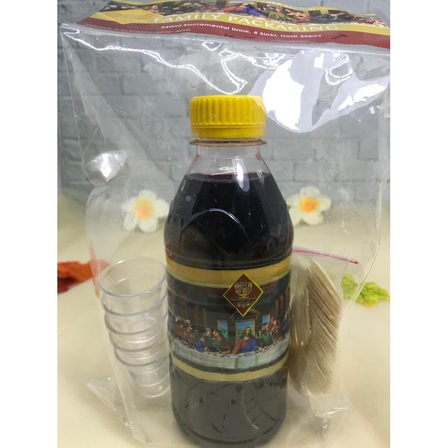 

BEST SELLER Roti Perjamuan Hosti + Anggur Family Pack-Anggur Perjamuan-Cawan-Hosti TERLARIS