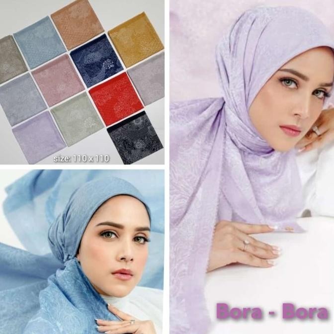 Hijab Kerudung Segiempat Motif Gold Kuning Emas Voal Premium Lacercut