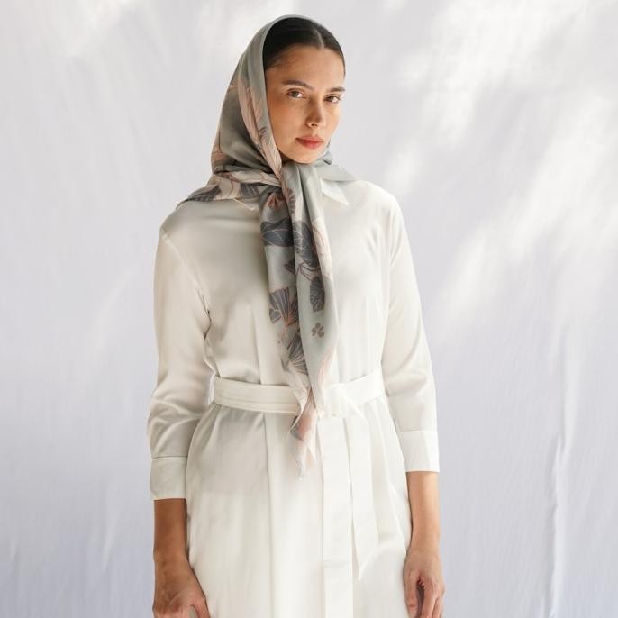 Queensland Kemeja Tunik Wanita Lengan Panjang Lin000283Q Putih