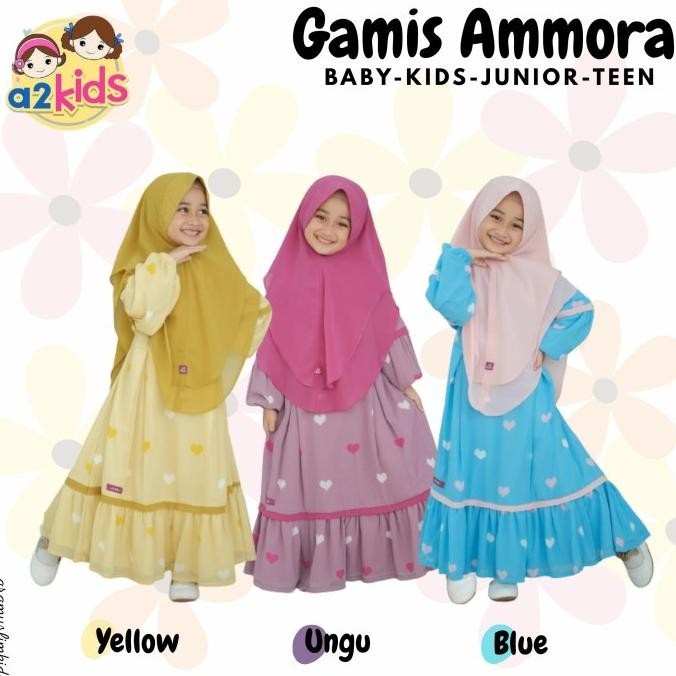 A2Kids Gamis Set Couple Ammora Series Baby Kids Junior