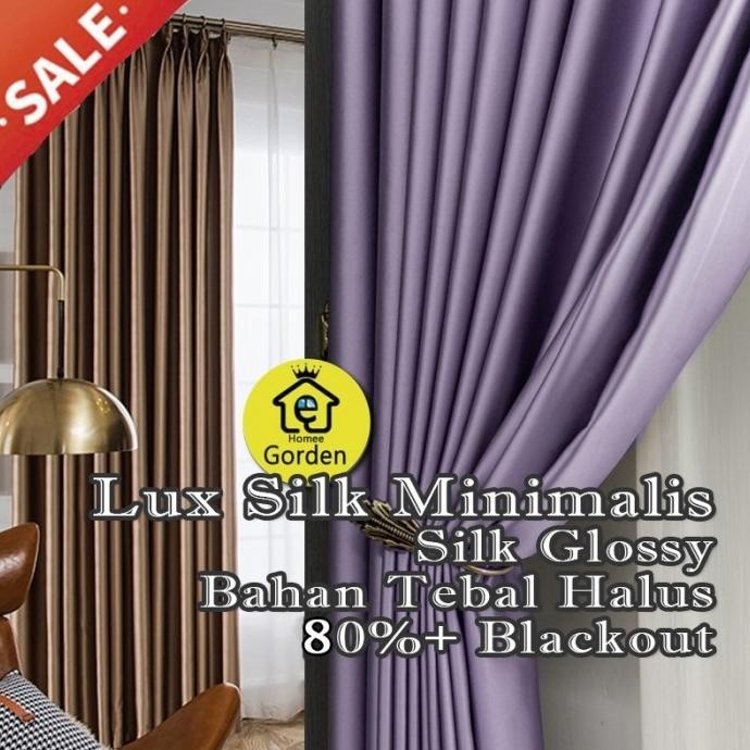 New Gorden Polos Minimalis Blackout Dimunt Warna Coklat Ungu Berkualitas