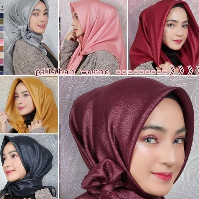 Hijab Bella Sinar Laser Cut By Azara /Jilbab Segiempat Polos/ Glamor