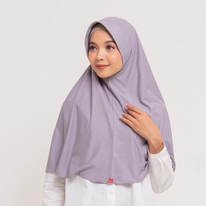 Bergo Polos Dauky Bergo Riri Bahan Kaos Menutup Dada Smp-Sma-Smk