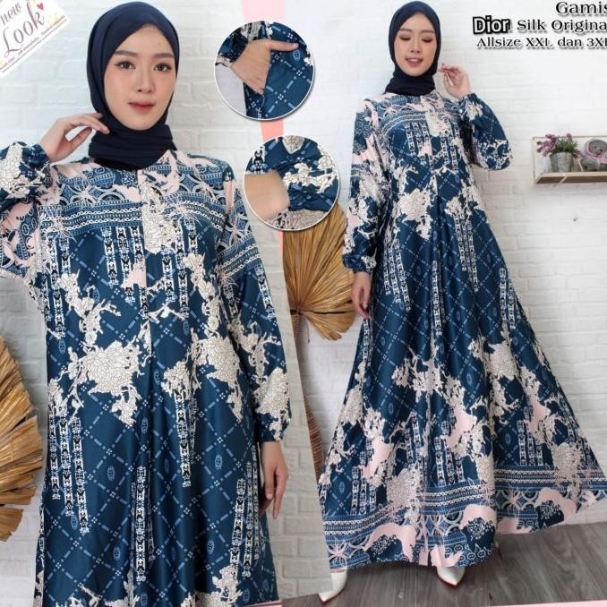 Gamis Armany Silk Dewasa | Gamis Armani Motif | Gamis Armany Premium