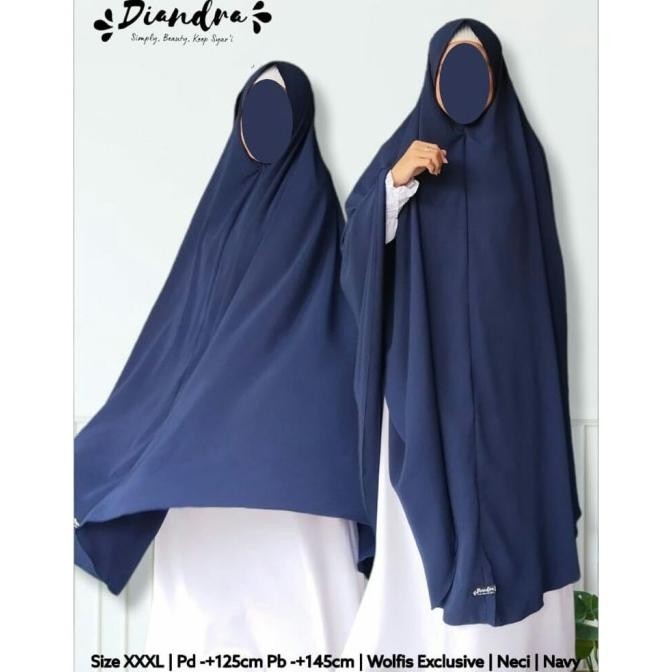 Hijab Diandra Hijab_Khimar/Jilbab Syari Size Super Jumbo Xxxl Nonpet