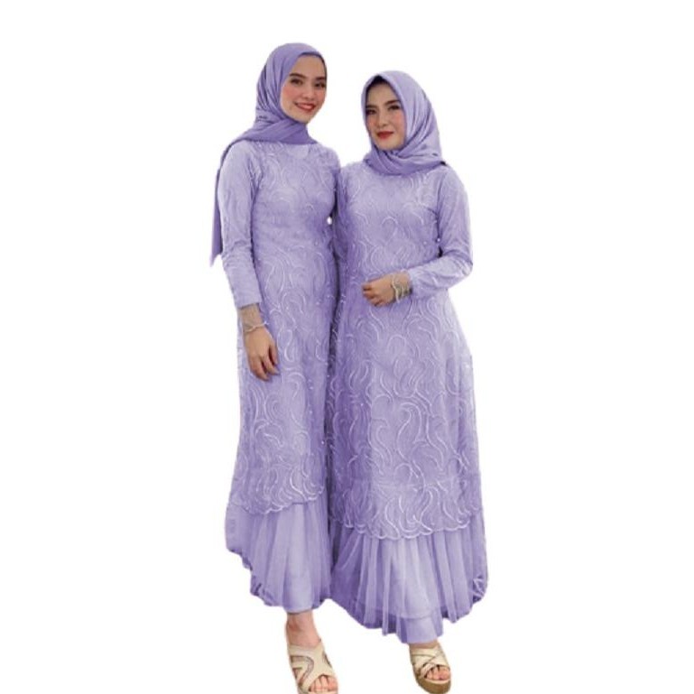Maxi Geraldine Lilac [Gamis 0100] Uak Baju Gamis Wanita Terbaru