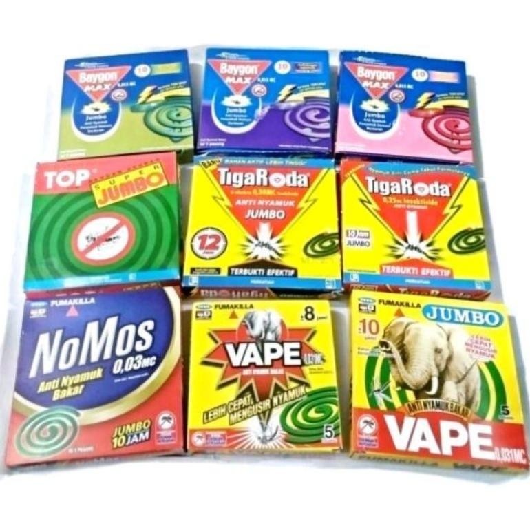 obat nyamuk bakar Baygon||Tiga roda||Vape||Nomos