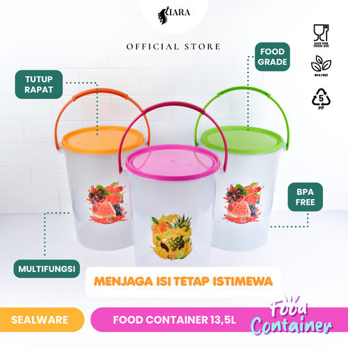 Toples Plastik Gagang 13,5 Liter Wadah minuman Toples Es buah/kelapa