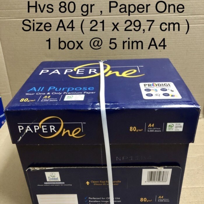 

Kertas Hvs Putih A4 80 Gr Paper One ( Box )