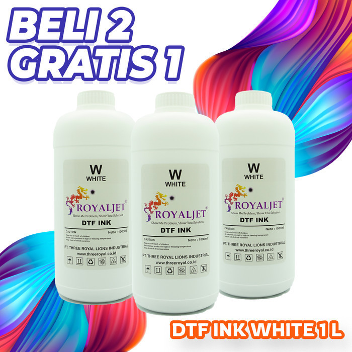 

Beli 2 Gratis 1 Khusus Tinta Dtf Ink White 1 L Premium Quality - Putih