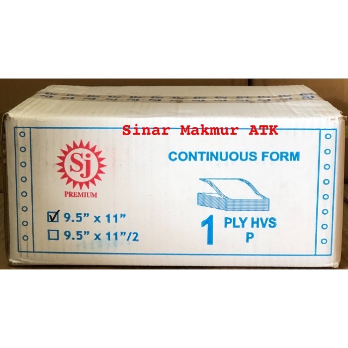 

Continuous Form / Kertas Komputer Sj 91/2X11 1Ply (K1)