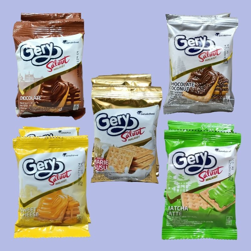 

Gery Saluut Malkist Matcha, Marie, Coklat, Kelapa dan Keju Biscuit [10 pcs/pack]