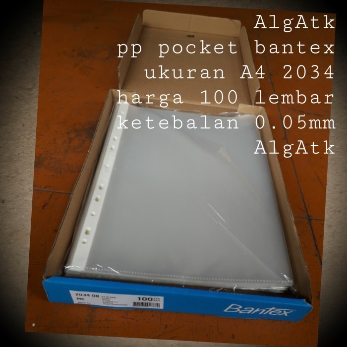 

Pp Pocket Bantex 2034 Ukuran A4 Display Book Isi 100 Lembar.