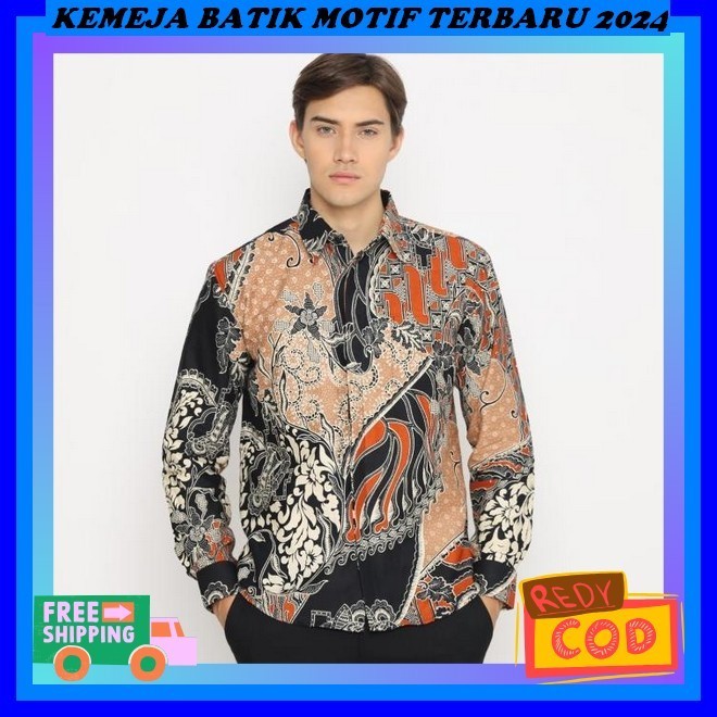 Kemeja Kantor Motif Batijk Hem Pria Atsan Jumbo S M L Xl Keren Batik Pekalongan Murah Motif Keren Ke