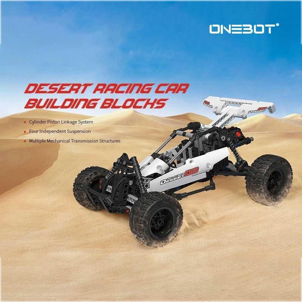 ONEBOT Mainan Miniatur Replika Mobil Desert Racing Blocks Lego SMSC01 Bongkarpasang Mainan Anak Leng