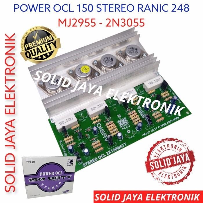 KIT POWER OCL 150W STEREO AMPLIFIER MJ2955 2N3055 JENGKOL RANIC 248
