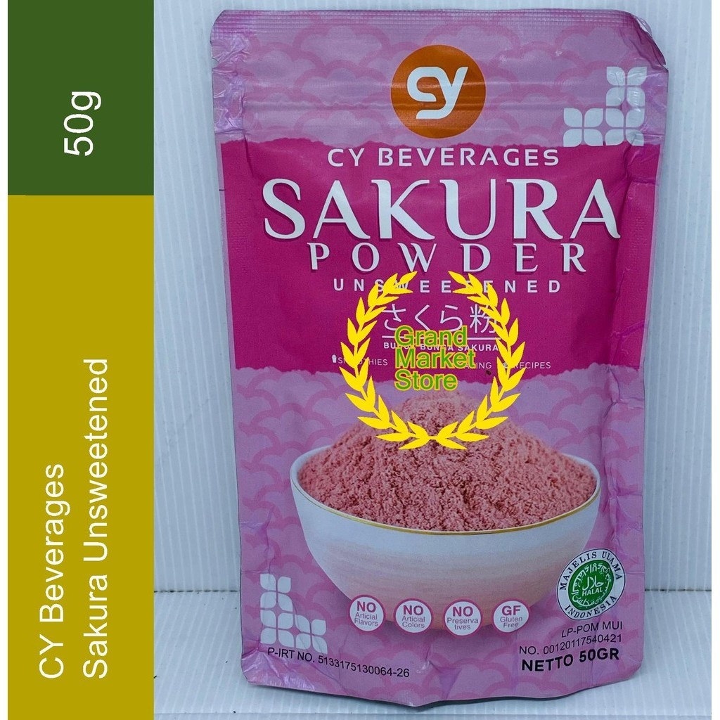 

CY Beverages Pure Sakura Cherry Blossom Powder Unsweetened 50g 50 gram Teh