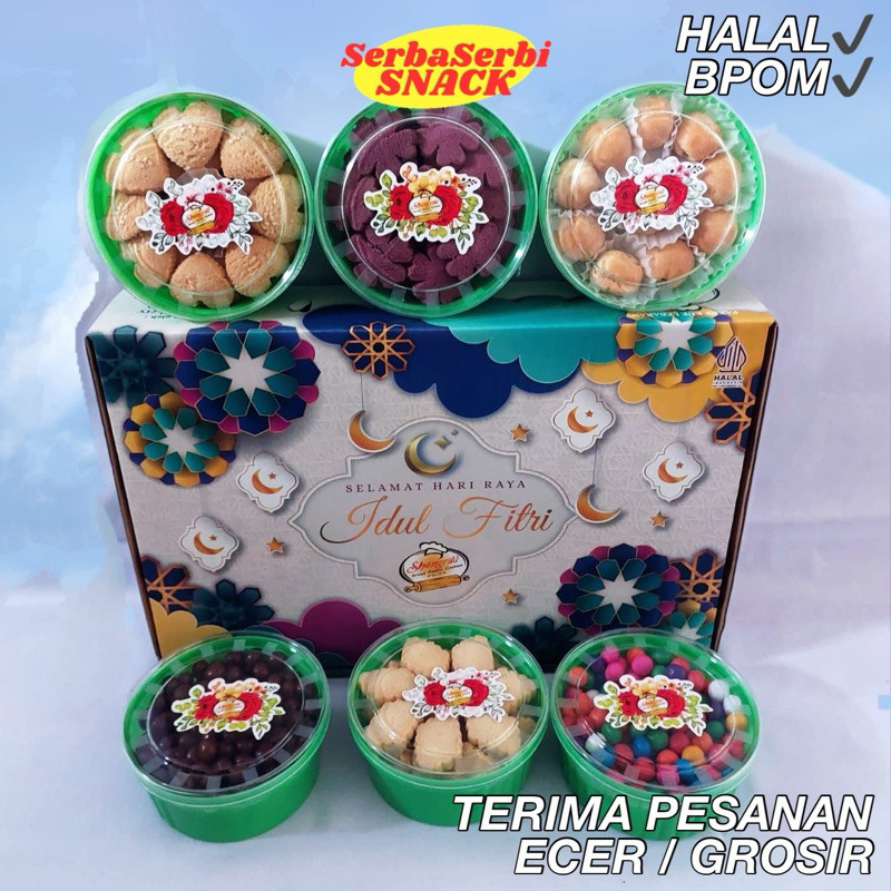 

MJS Kue Kering Lebaran /Kue Kering/Shangrila Isi 6 Toples / Hampers / Parcel