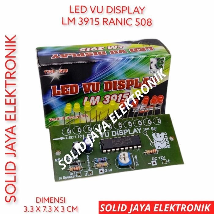 LED VU DISPLAY LM3915 RANIC LM 3915 LAMPU LED VU LAMPU VU DISPLAY 508