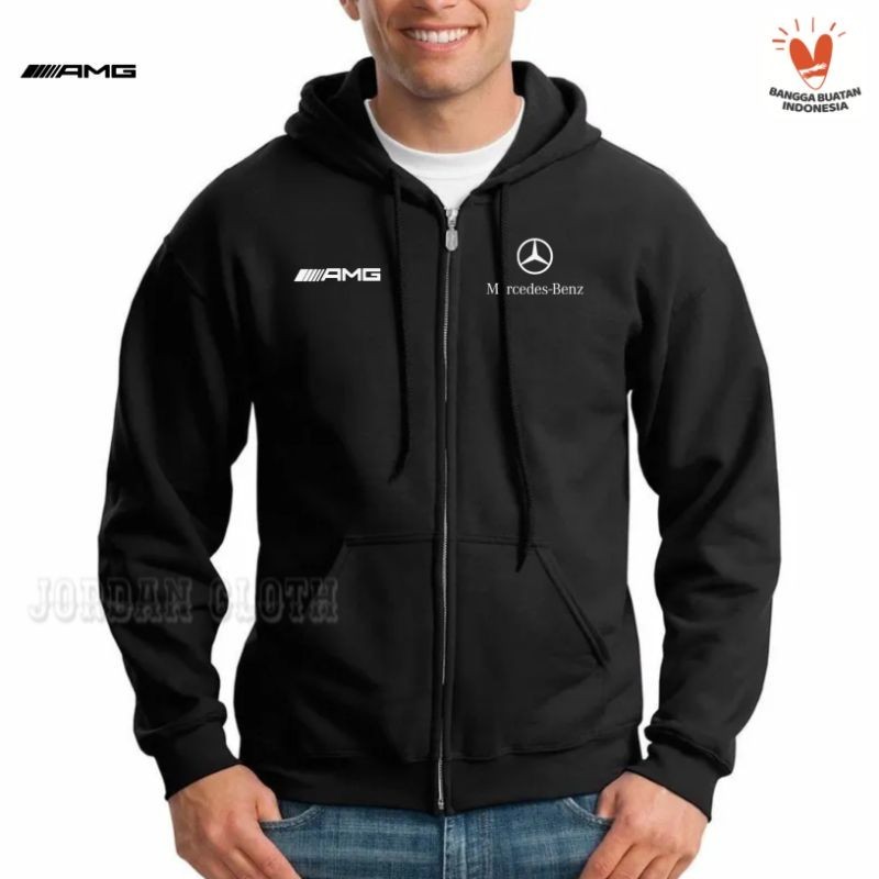 Hoodie Zipper Sweater Jaket Amg Mercy Mercedes Benz