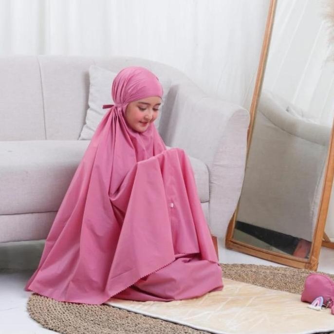 Cod Mukena Rainbow Traveling Mini Pouch Pelangi Size Anak Remaja