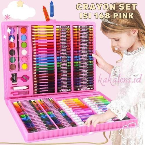 

Crayon Anak Set Isi 168 Pcs Alat Lukis Anak Set Pensil Warna