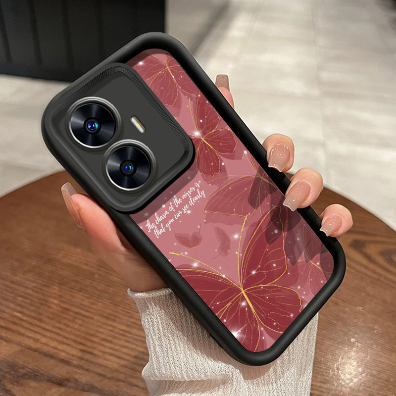 Casing Hp Realme C55 Realme Narzo N55 Case penutup lembut Casing lensa kamera silikon Kesing HP pola