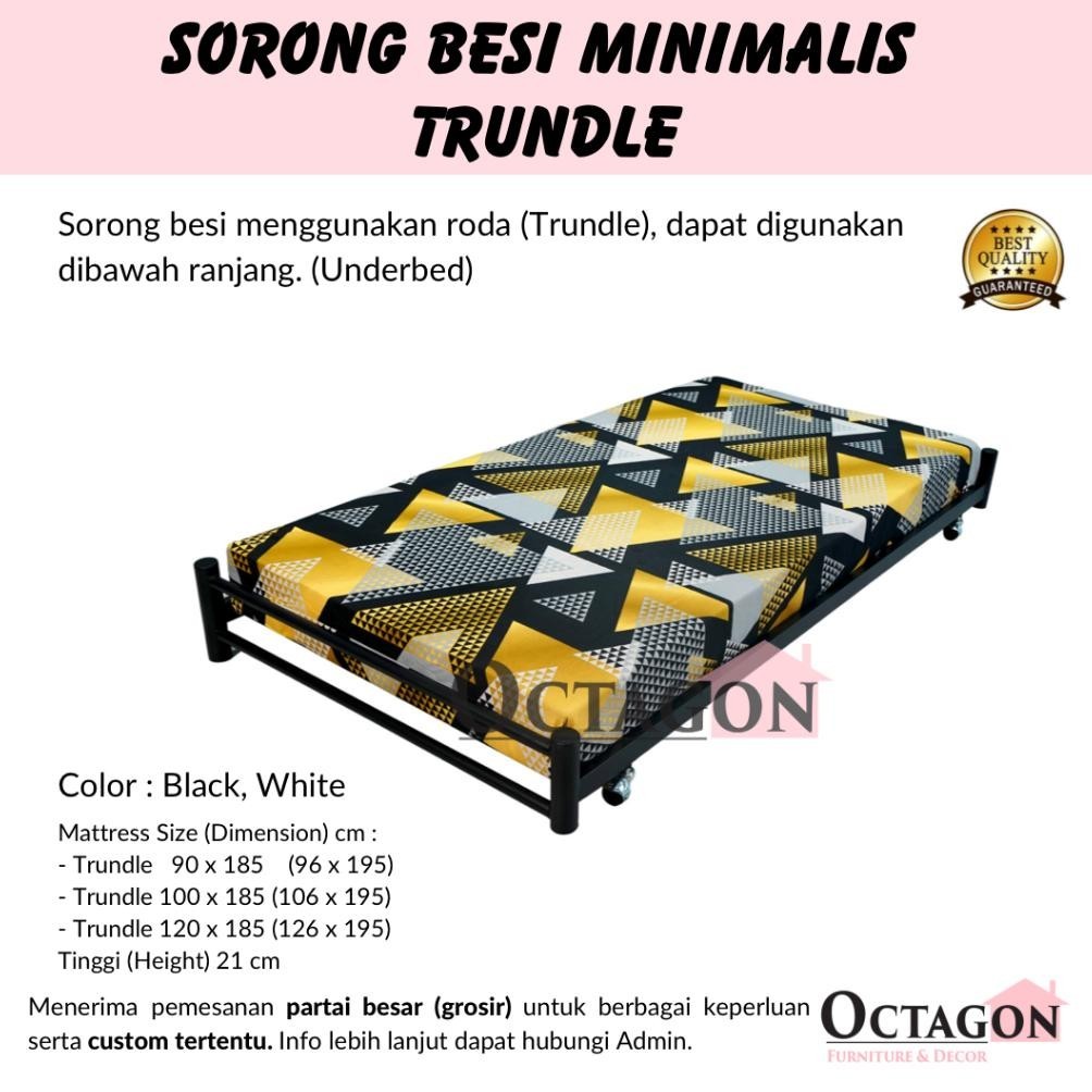 Khusus Jabodetabek Sorong Ranjang Besi Minimalis (Hanya Sorong) Highquality