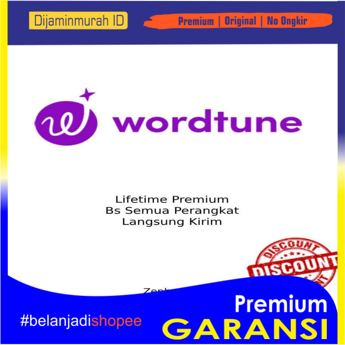 [Cek Deskripsi] Lifetime Wordtune Premium Langsung Diproses