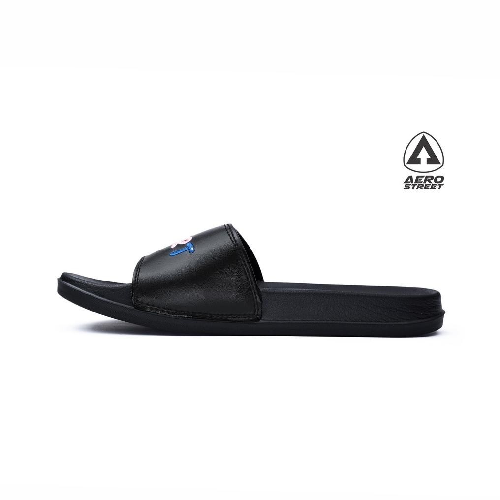 Promo Aerostreet 36-41 Enzy Hitam Hitam - Sandal Slip On Pria Wanita Babaa Bayar Ditempat