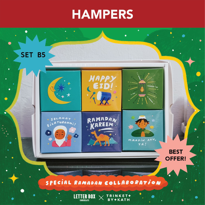 

Limited! Hadiah Lebaran - Letter Box x Trinket Chocolate Lebaran - 3x2 New