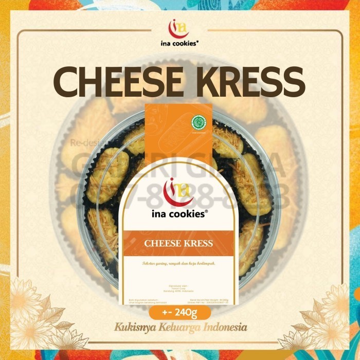 

Limited! Best Seller! Ina Cookies Cheese Kress Kue Lebaran Keju Terfavorit New