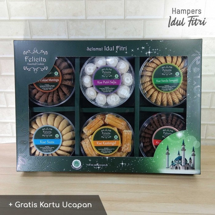 

Limited! Paket Hampers Kue Lebaran / Parcel Idul Fitri - FELICITA ISI 6 New