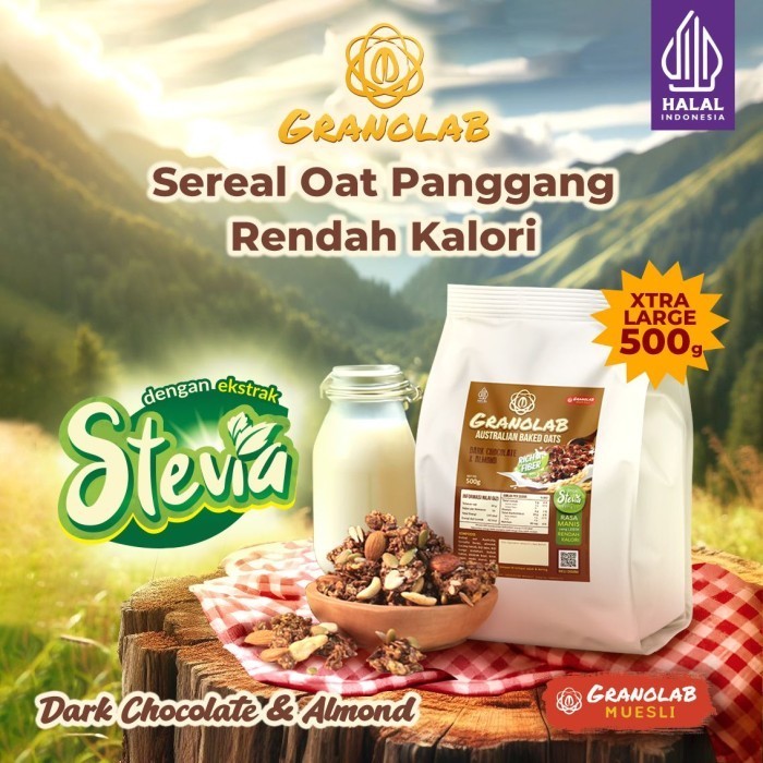 

Granola 500 Gr Dark Chocolate & Almond - Granolab Muesli