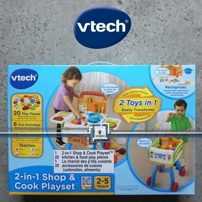 Vtech 2 in 1 2in1 Shop & Cook Playset and Mainan Masak Belanja