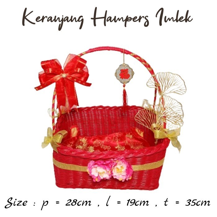 

Keranjang Parcel Atau Hampers Imlek Besar / Keranjang Dekorasi Imlek