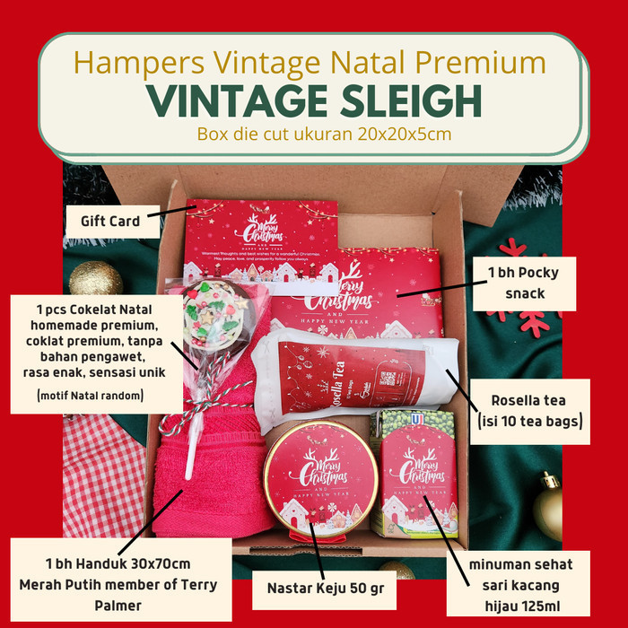 

Hampers Natal Kado Christmas Vintage Sleigh By Hapunni