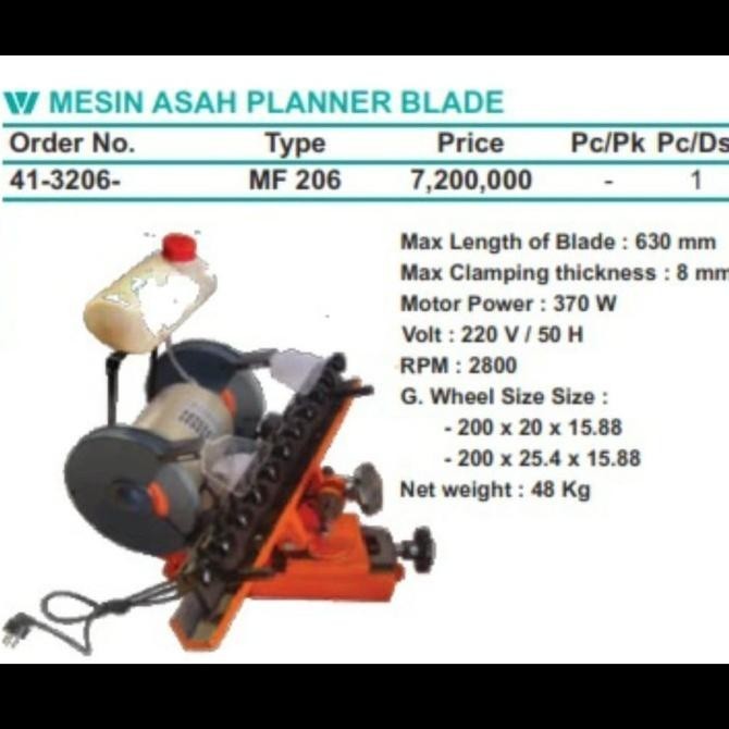 Bagus Mesin Asah Mata Pisau Planer / Mesin Asah Planer Blade