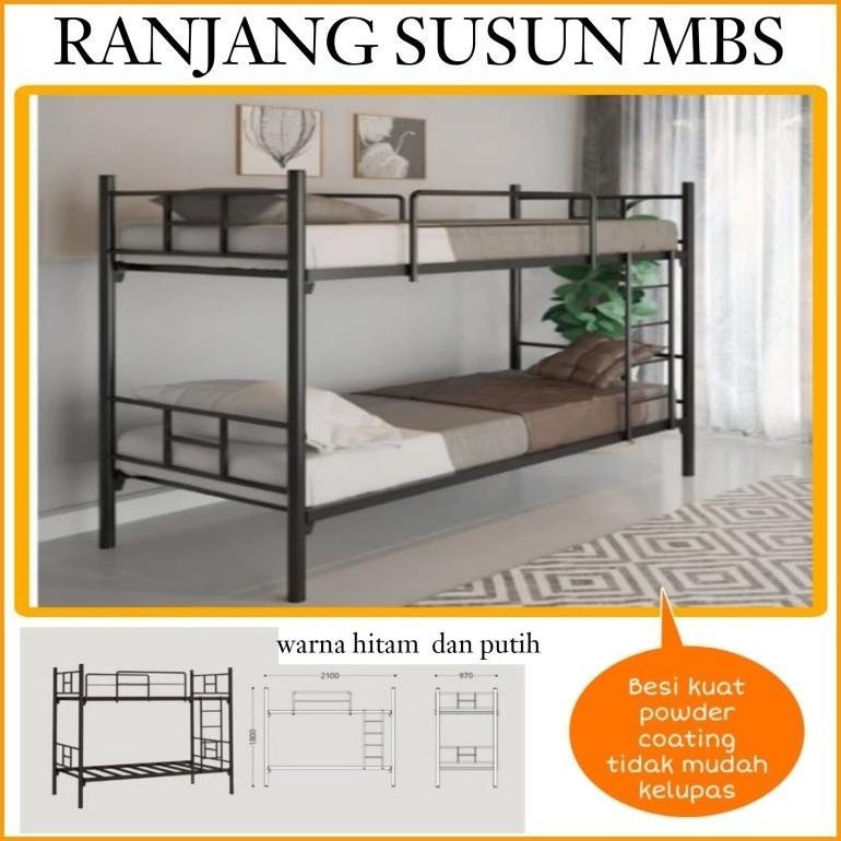 Ranjang Susun Mbs Ranjang Tingkat Tempat Tidur Susun Ranjang Besi Bunkbed Besi Highquality